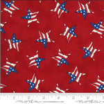 America the Beautiful Flags in Stars on Red