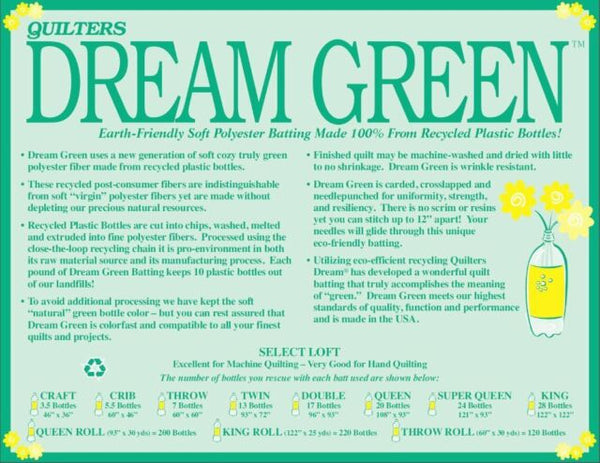 Quilters dream green batting package