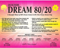 Quilter's Dream 80/20 Craft Size 46 x 36