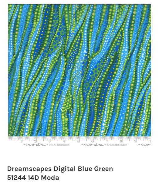Dreamscapes blue green digital print