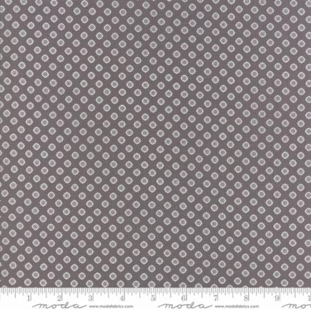 Pepper Flax Floral Lacy Polka Dot, Grey